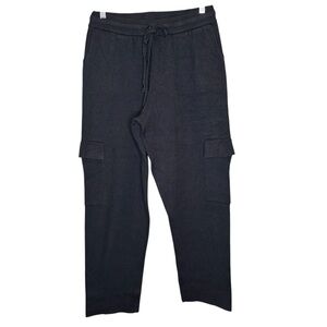 Monrow Soft Knit Waffle Cargo Jogger L Navy